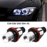 2tk 1000LM Angel Eyes Auto LED Halo Ring Marker Pirnid Light 5W 6000K Valge BMW X5 E39 E53 E60 jaoks