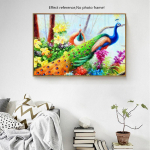 Teemantmaalitarvikud Paabulind T&auml;ielik Teemant &Uuml;mmargune Loom Kodukaunistus Rhinestones Pildid 20X30CM