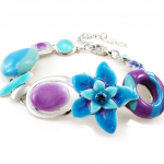 NOA [I9927] - Bracelet Cr&eacute;ateur 'Vahin&eacute;' bleu violet sinine