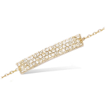 Les Tr&eacute;sors De Lily [J0163] - Bracelet Plaqu&eacute; or 'Sissi' blanc dor&eacute; - 25x4 mm kuld