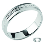 Alliance Argent 'Lien d'Amour' argent&eacute; (rhodi&eacute;) - 5 mm 58 h&otilde;be