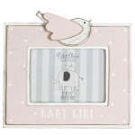 Les Tr&eacute;sors De Lily [Q3425] - Puidust pildiraam 'Baby Girl' roosa (lind) - 19x16 cm - foto 13x9 cm Heleroosa