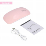 Sunmini UV-lamp k&uuml;&uuml;nekuivati ​​6W lamp k&uuml;&uuml;ntele manik&uuml;&uuml;r USB geel-k&uuml;&uuml;nelakk geellakk 45s 60s taimer roosa