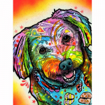 5D Teemanttikandid Loomade v&auml;rviline Koer Pea Ristpiste Teemantmaaling &Uuml;mmargused kivikivid Kodukaunistuse kingitus 20X30CM