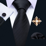 Barry.Wang lips p&auml;rliprossiga meestele Paisley kootud kaelaside Hanky ​​mansetin&ouml;&ouml;pide komplekt pulmapidu N-5249