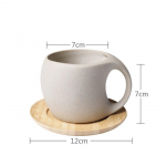 1/2 komplekti keraamiline kohvikruus k&auml;epideme ja alustassiga J&auml;mekeraamiline piimatass Joogin&otilde;ud Teen&otilde;ud 220ml