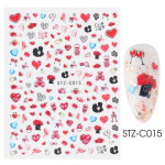 K&uuml;&uuml;ntekunsti kleebis Armas armas PET Valentine s&uuml;damekujulised k&uuml;&uuml;nekunsti n&auml;pun&auml;ited, kaunistus paarile 3