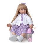 KEIUMI Pikkade juustega Princess Reborn Boneca 60 cm riidest keha t&auml;idisega Baby Alive Doll Bebe Reborn M&auml;nguasjad T&uuml;drukutele Lastekaitsep&auml;evaks 60 cm sinine