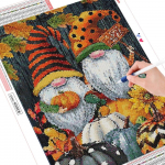 Huacani t&auml;iskandiline/&uuml;mmargune teemantmaal k&otilde;rvits Halloween DIY 5D teemanttikandid p&auml;evalill kodukaunistus Full Square 20*30 cm