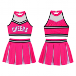Girls Cheer Leader koolikost&uuml;&uuml;m, laste Cheerleading Crop topp ruudulise seelikuga Halloweeni komplekt 7-8 Years