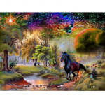 DIY Horse 5D Teemantmaal T&auml;isring puur Loom Teemanttikandid Ristpistes Mosaiik Komplektid Vaigust seina kunst Kodukaunistus Full Round 60x90CM