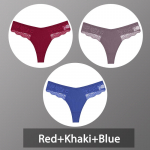 3tk/komplekt Naiste puuvillased stringid pits bikiinid alusp&uuml;ksid naiste G-string aluspesu pehmed stringid alusp&uuml;ksid naiste pesu S-XL L