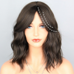 MISS PARUKAS 14-tollised naturaalse juuksepiiriga hallid sinised parukad s&uuml;nteetilisest kiust lainelised Bob parukad koos tukkidega naistele 9021