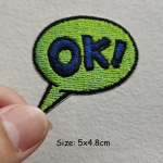 Kirjaga tikitud plaastrid riietel isekleepuv aplikatsioon plaaster triigitud plaastrid r&otilde;ivastele kleebised &otilde;mblusm&auml;rk HELLO WOW 5x4.8cm