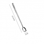 Pika varrega 304 roostevabast terasest kohvilusikas j&auml;&auml;tise magustoidu tee segamislusikas pikniku jaoks K&ouml;&ouml;gitarvikud Baarit&ouml;&ouml;riistad 19.5cm