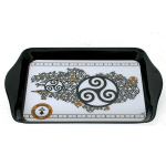 Les Tr&eacute;sors De Lily [A1086] - V&auml;ike must-valge melamiinialus  Triskel  - 21x14 cm must