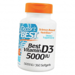 D3-vitamiin, D3-vitamiin 5000, Doctor's Best 180 geelikapslit (36327034) 360softgels