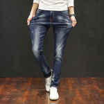 Mobai Cat Scratch Teksad Meeste Elastsed Slim Fit Meeste P&uuml;ksid Rippuvad Vorm Vesipesu Korea V&auml;ikeste Jalaga Teksad Meeste 27