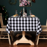 J&otilde;ulukaunistus Punane ja must ruuduline laudlina s&ouml;&ouml;gilaua kate peoks Halloweeni s&ouml;&ouml;gilaudlina Hotelli j&otilde;ulukaunistus 1 Pillowcase 45x45cm must valge v&auml;rv