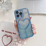 Luksuslik 6D galvaniseeritud gradiendiga Glitter Love Case, mis sobib iPhone 14 13 12 11 Pro Max k&otilde;ikeh&otilde;lmava kukkumiskaitsega iPhone 14 Pro Max must