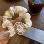 Camellia Hair Band Fashion Rose Kummipael Peakatted Horsetail Braid Juukseaksessuaarid must