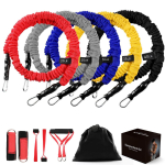 Resistentsusribade komplekt, t&auml;iustatud vastupidavustorud, millel on raskesti t&otilde;mbumisvastane vastupidavus