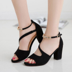 Suurus 34-42 naiste suvemood Peep Toe Bow Tursked k&otilde;rge kontsaga sandaalipumbad 34 must