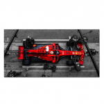 Punased v&otilde;idus&otilde;iduautode plakatid, l&otilde;uendiprint V&otilde;iduauto kingituste seinakunst F1 seinatoa sisustus Jooksva auto rehvide vahetus p&otilde;llul maalimine 20cm&times;40cm NoFrame