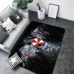 3D-printimine &otilde;udusfilm Resident Evil tegelane must vihmavari, tr&uuml;kitud vaibam&auml;ng Pehme vaip elutuba libisemiskindel matt roomamismatt 150x220cm