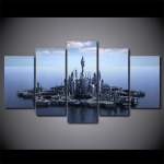 HD-prinditud 5-osaline l&otilde;uendikunst Stargate Atlantise l&otilde;uendiprintide seinapildid elutoa jaoks kaasaegsed 20x35cm*2 20x45cm*2 20x55cm*1