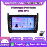 Auto Android-raadio Volkswagen Polo Sedaanile 2008-2018 Nupuga 2din Multimeedia Stereo Videopleier WIFI GPS Carplay 2+32GB 2+32GB