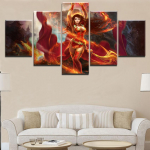 HD-prindid l&otilde;uendipildid seinakunstiteosed 5 t&uuml;kki DOTA 2 maalimism&auml;ng Kodukujundus Modulaarne kaasaegne plakat elutuppa raamitud 20x35cm*2 20x45cm*2 20x55cm*1