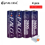 PALO AA Li-ion aku HR6 2800mWh 1,5V AA liitiumioonakud 2AAA aku MP4 hiirele 4pcs
