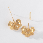 Pinkdudu Fashion Creative Gold Flower Drop K&otilde;rvar&otilde;ngad Vintage Romantic Creative V&otilde;luv metallist k&otilde;rvar&otilde;ngas naistele Ehted PD1250 kuld