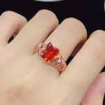 BELLA BOX Fenda Zircon Network Red Live Uus toode Hollow Out Temperament Group koos 18K Rose Gold avatud s&otilde;rmusega naistele Adjustable Opening roosa kuldne v&auml;rv