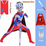 Baby Kids Halloween Ultraman Tiga Zero Belial Ginga Geed Cosplay kost&uuml;&uuml;m Lastepoiste peokst&uuml;&uuml;m Superkangelased Mask Cape Ultraman Co-He 100-110cm