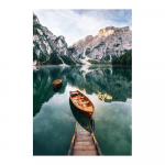 Itaalia Alpid Bryce'i j&auml;rv P&otilde;hjala doki maastik Moodne kunst Seinamaalingud Paadid L&otilde;uend Plakatid Esteetilised seinakunstipildid Elutoa Kodukujundus 20x30cm No Frame