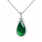 Crystal Flower Waterdrop Jade Ripats H&otilde;bedane kett kaelakee Naiste ehted Kingitus