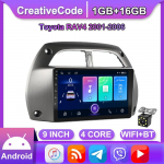 Juhtmeta 9-tolline Android-autoraadio Toyota RAV4 2001-2006 auto multimeediumipleierile GPS-navigatsioonipeakomplekt WIFI 1+16GB