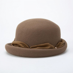 100% villane m&uuml;ts Naiste mood Fedorase m&uuml;tsid Daam Elegantne Briti stiilis topeltlillega kuppelm&uuml;tsi v&auml;rvija Cap Dome Edge villane m&uuml;ts khaki