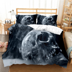 3D digitaalprinditud voodipesukomplekt, Black Skull Head seeria voodipesu, padjap&uuml;&uuml;r, tekikott, AU240 * 270, eriti suur kodukaunistus Baby 100x135cm