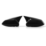 Rhyming Reversing Mirror Case Rearview Cover ABS Cap Carbon housing Fiber Refit Side For Toyota Corolla Sedan Hatchback Glossy Black black