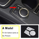 Car Multimedia button Trim Cover Sticker For Mercedes Benz A B C E CLA GLA ML GL GLK GLE Class W176 W246 W204 W212 C117 Color Silver gray