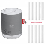 Kaasaskantav ultraheliniisutaja 500 ml Snow Mountain H2o Usb Aroma &otilde;huhajuti romantilise &ouml;&ouml;lambi Humidificador difuusoriga grey and 10 filters