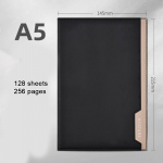 (Tasuta logo graveerimine) Lihtne A5 &otilde;pilasm&auml;rkmik, &auml;rikohtumiste protokollid, nahkne m&auml;rkmik, p&auml;evik, 128 lehte, 256 lehek&uuml;lge A5 roosa