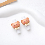 2tk laadija kaabli kerimiskaitse valge karu multifilmi s&auml;&auml;stja Data Line kaitse&uuml;mbris k&otilde;rvaklappide juhtme varruka katte juhtme korraldaja