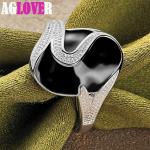 925 Sterling Silver AAA tsirkoonepoksiidmust s&otilde;rmuse ehted 7#