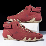 Meeste k&auml;sitsi &otilde;mmeldud l&otilde;isnahast kingad Loaferid Mugavad poolsaapad Meestele Vabaajajalatsid Mokassiinid Meeste jalan&otilde;ud 39 punane