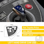 Toyota Priuse 3. 2010 2011 2012 2013 2014 2015 tarvikud S&uuml;sinikkiust k&auml;iguvahetuskarbi paneeli kleebis trimmi sisemus LHD black