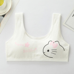 Anime-sari Kitty Noor t&uuml;druku Vest Rinnahoidja Puberteedieale Puhas puuvillane &uuml;li&otilde;pilaspesukomplekt Puhas tervisekingitus T&uuml;drukutele